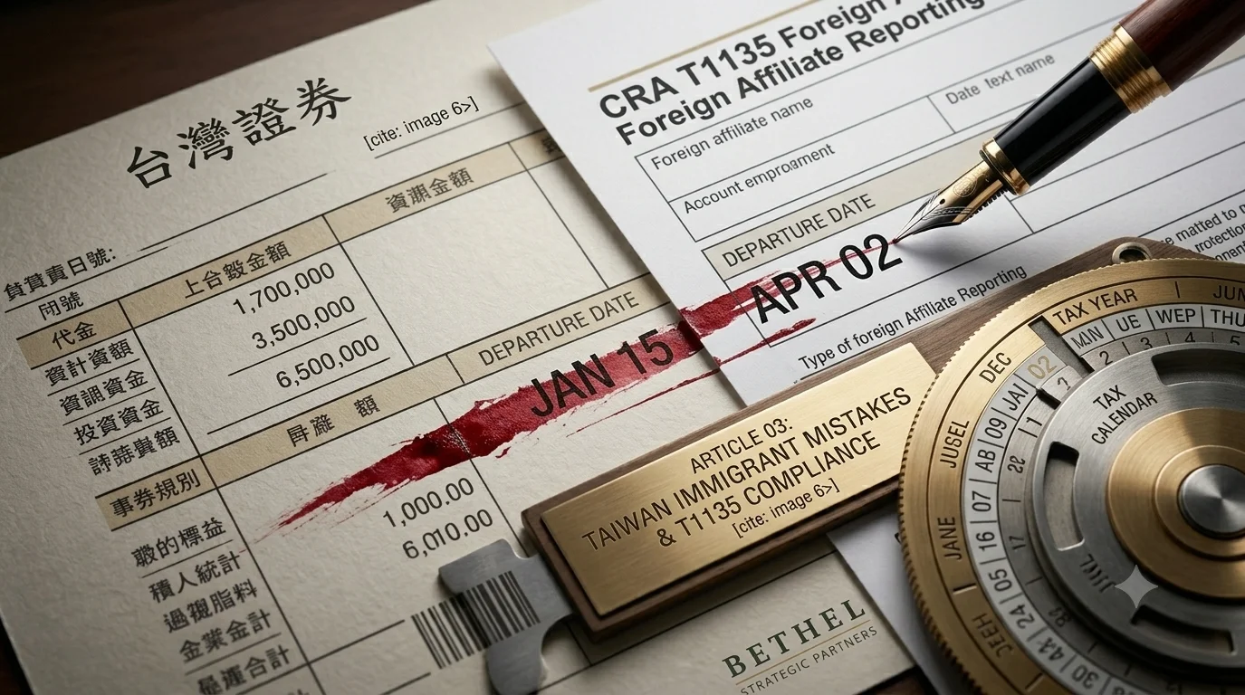 Taiwan immigrants Canadian tax residency mistakes — CRA assessment